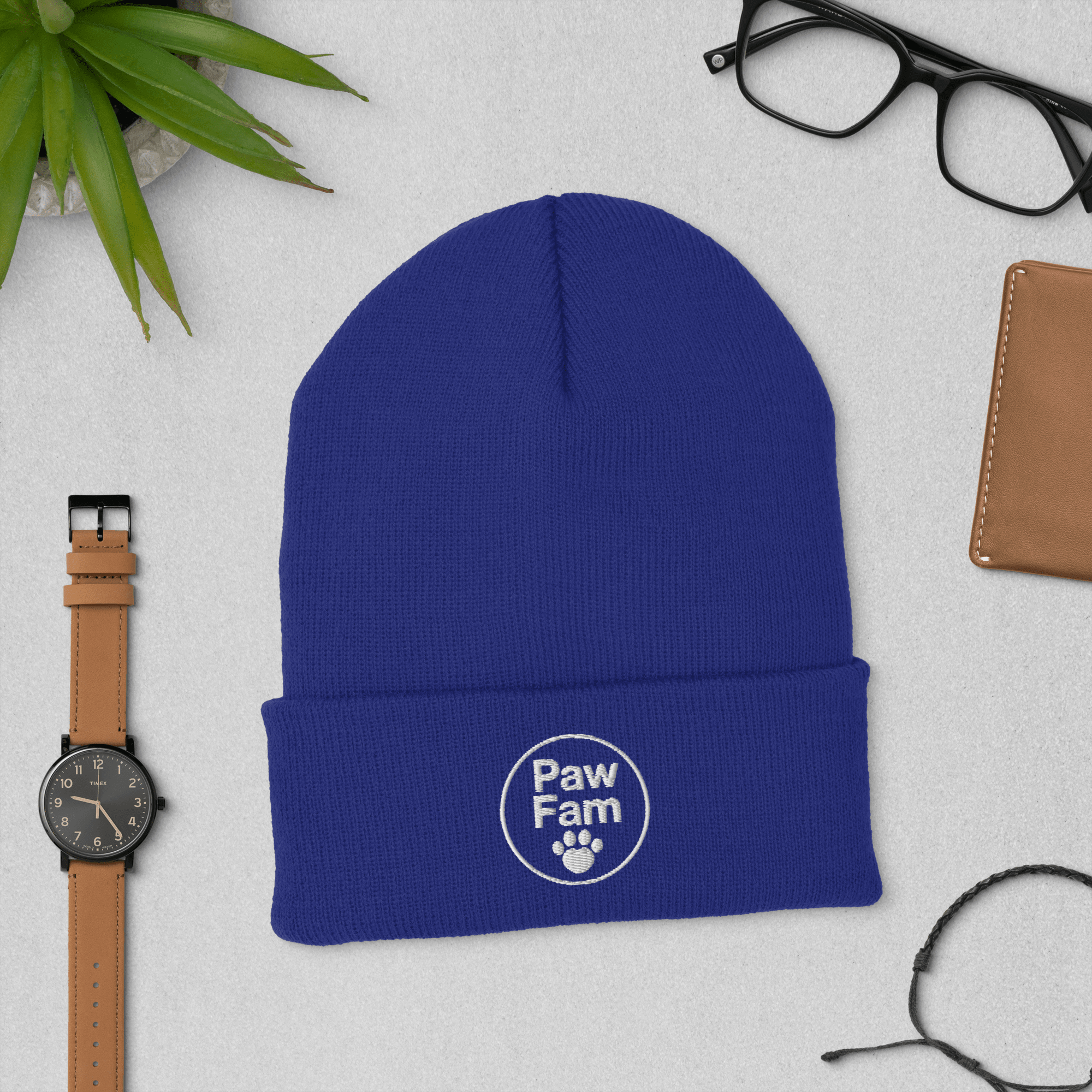 PAW FAM Dog Lover | Premium 3D Puff Embroidered Beanie | Brandabubble - Brandabubble