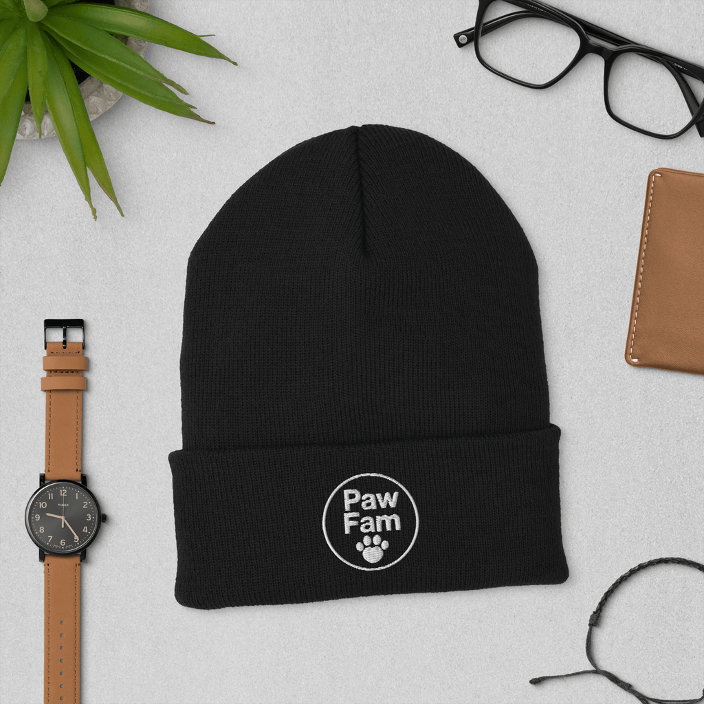 PAW FAM Dog Lover | Premium 3D Puff Embroidered Beanie | Brandabubble - Brandabubble