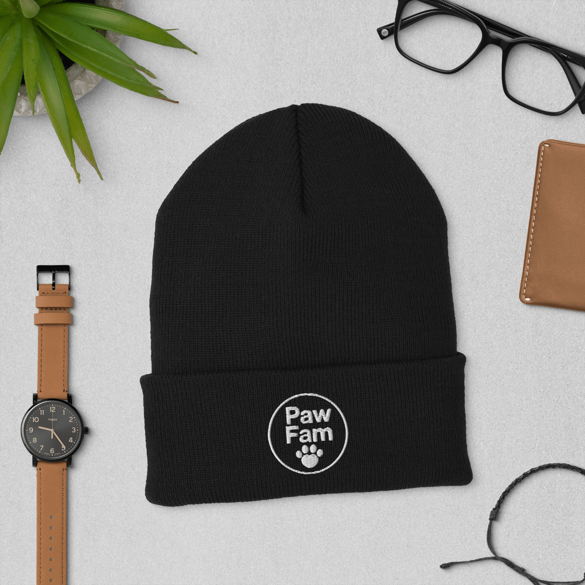 PAW FAM Dog Lover | Premium 3D Puff Embroidered Beanie | Brandabubble - Brandabubble