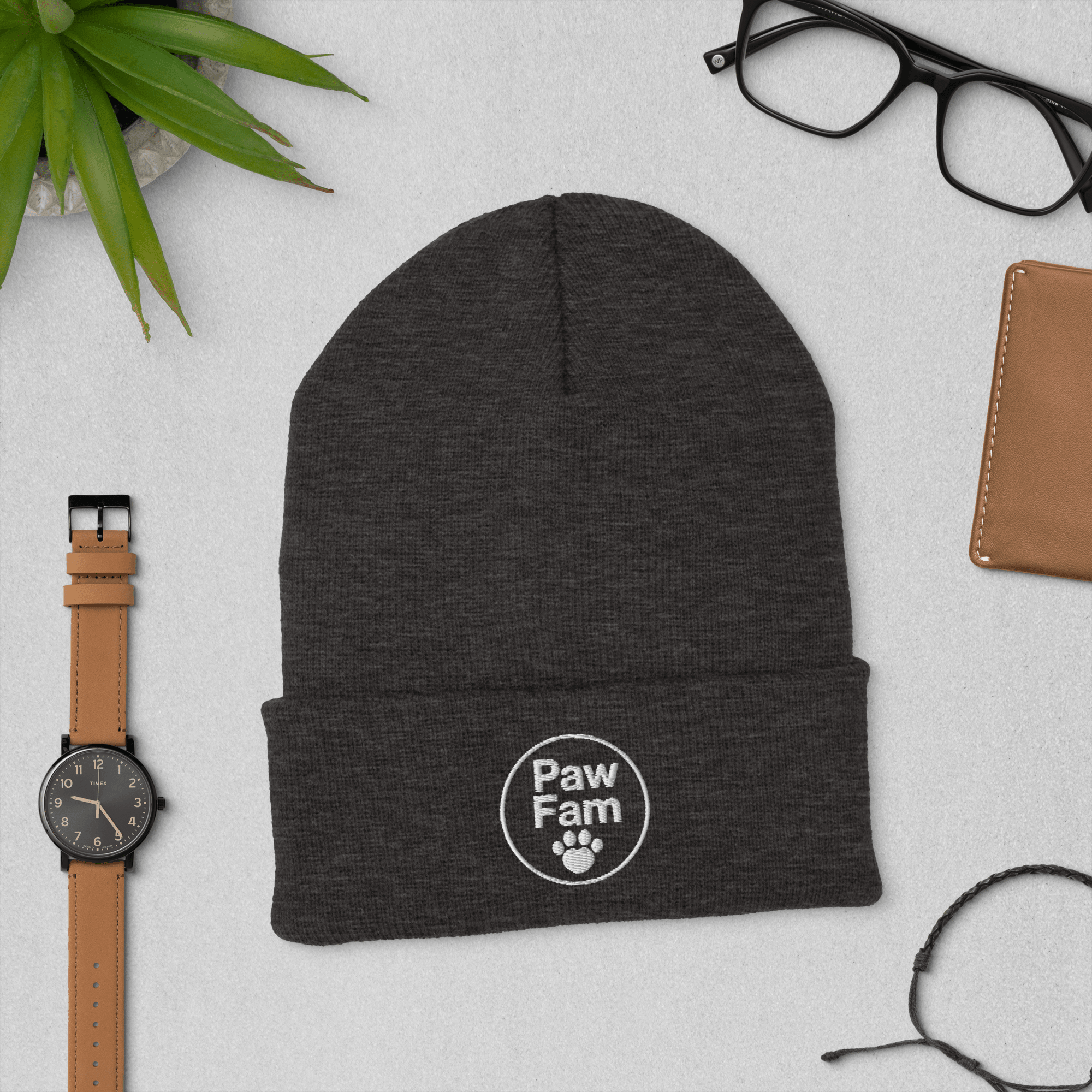 PAW FAM Dog Lover | Premium 3D Puff Embroidered Beanie | Brandabubble - Brandabubble