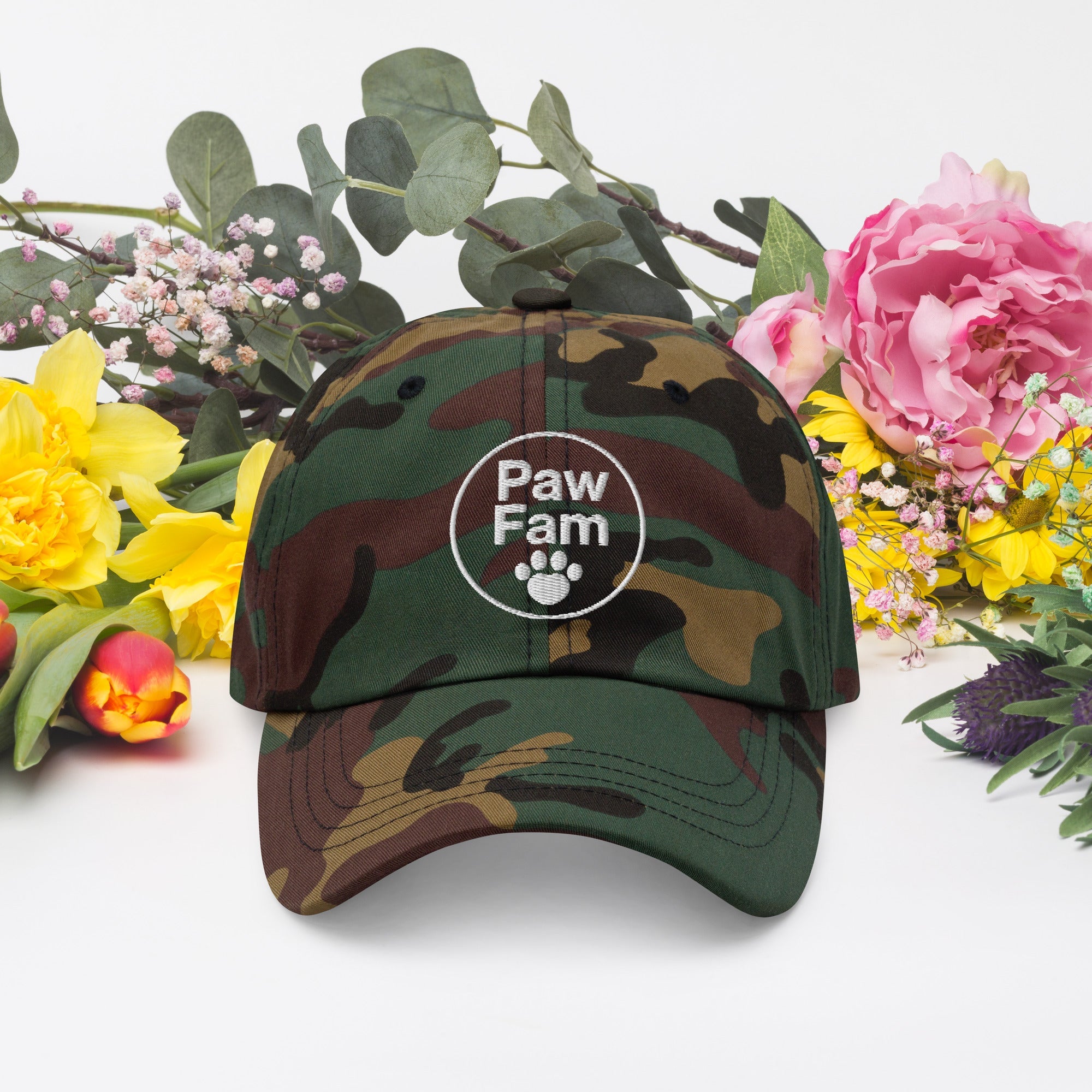 PAW FAM Dog Lover | Premium 3D Puff Embroidered Dad Hat | Brandabubble - Brandabubble