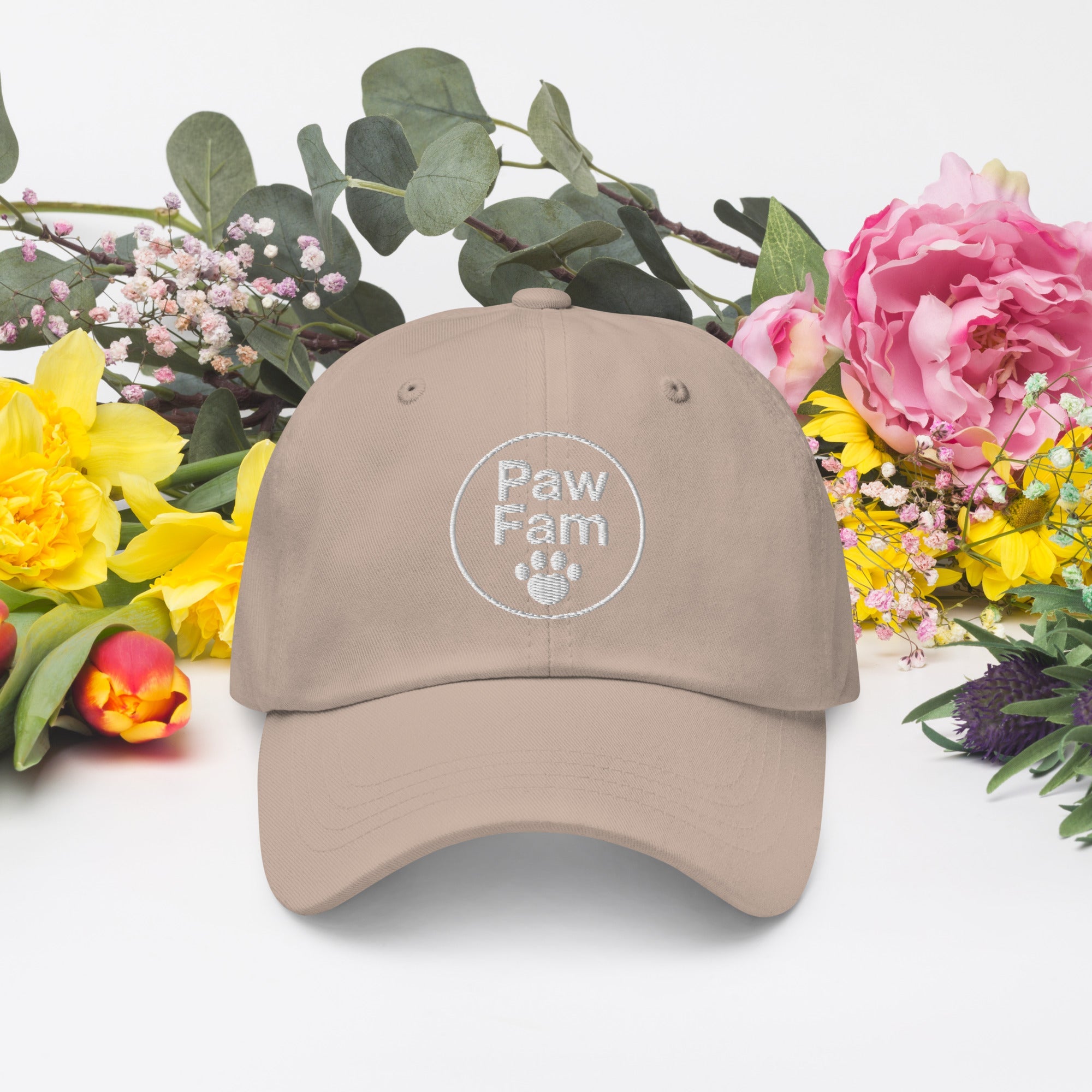 PAW FAM Dog Lover | Premium 3D Puff Embroidered Dad Hat | Brandabubble - Brandabubble