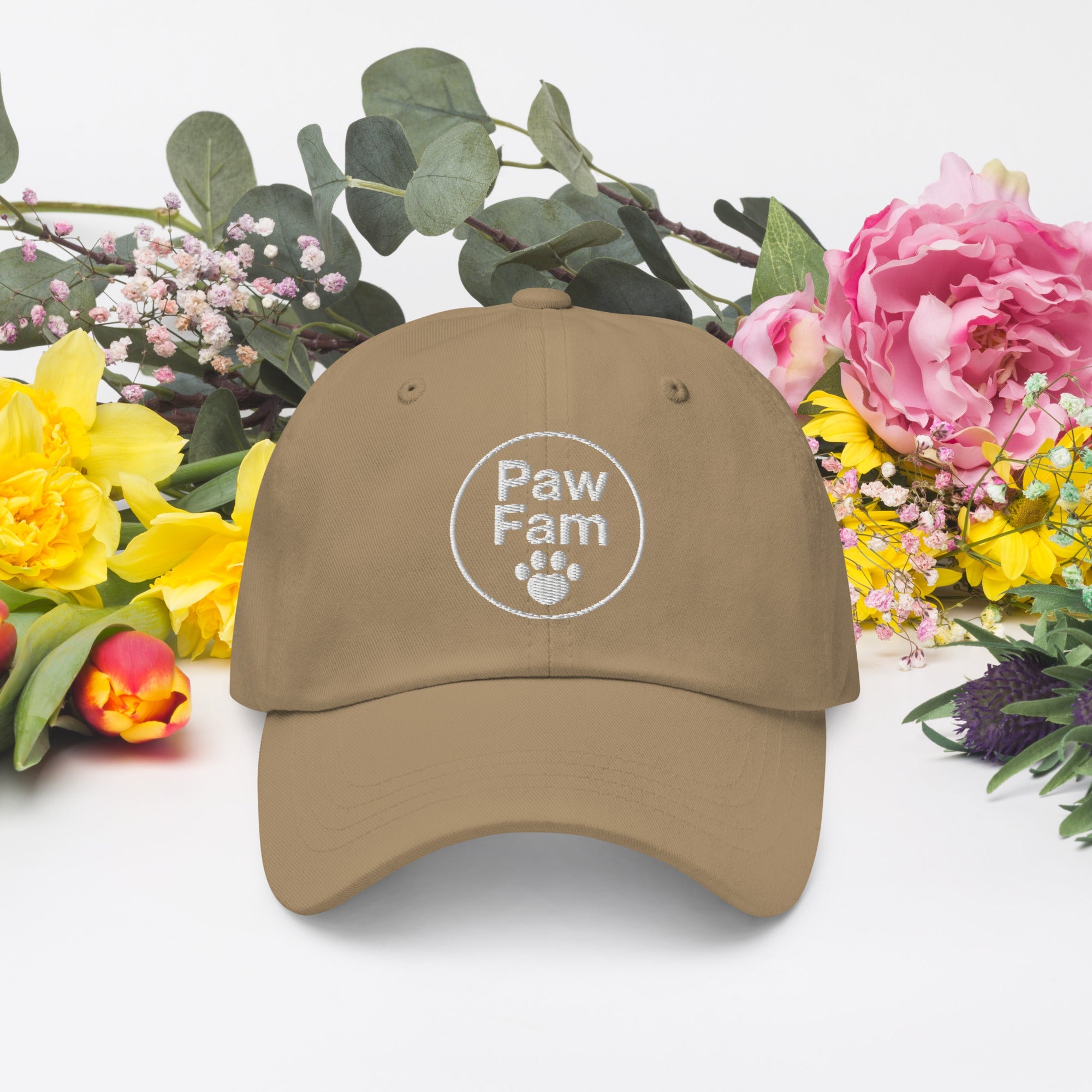 PAW FAM Dog Lover | Premium 3D Puff Embroidered Dad Hat | Brandabubble - Brandabubble