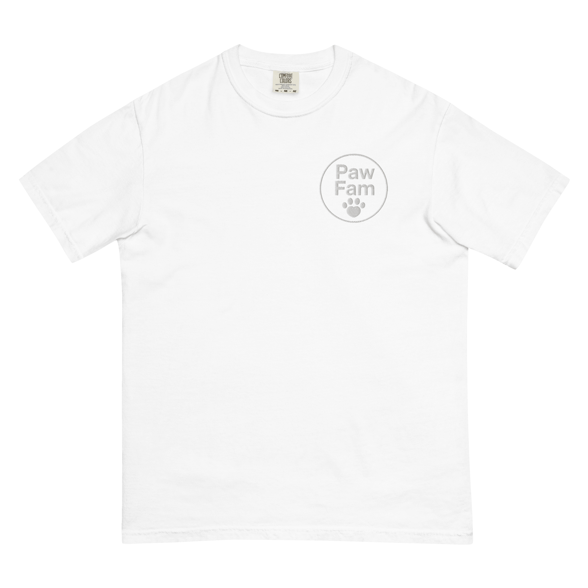 PAW FAM Dog Lover | Premium Heavyweight Embroidered T-Shirt | Brandabubble - Brandabubble