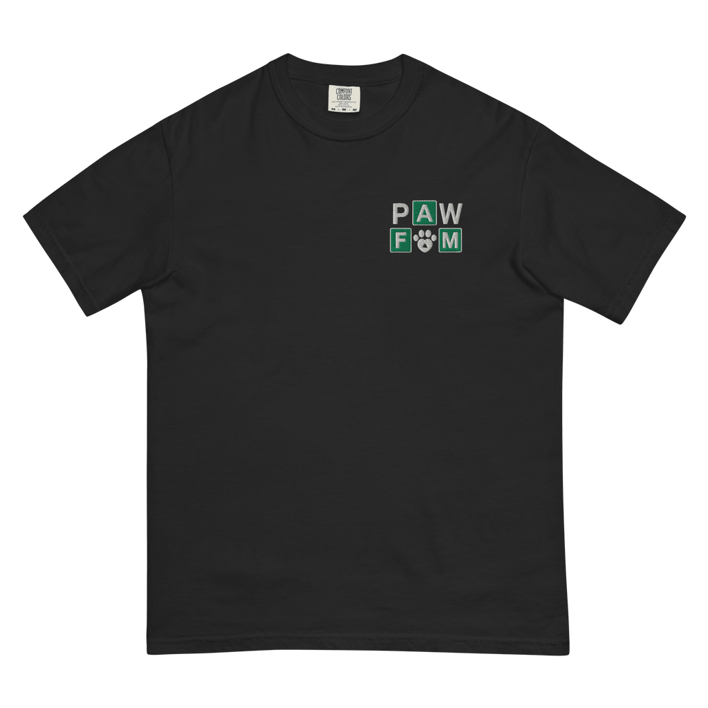 PAW FAM Dog Lover | Premium Heavyweight Embroidered T-Shirt | Brandabubble - Brandabubble