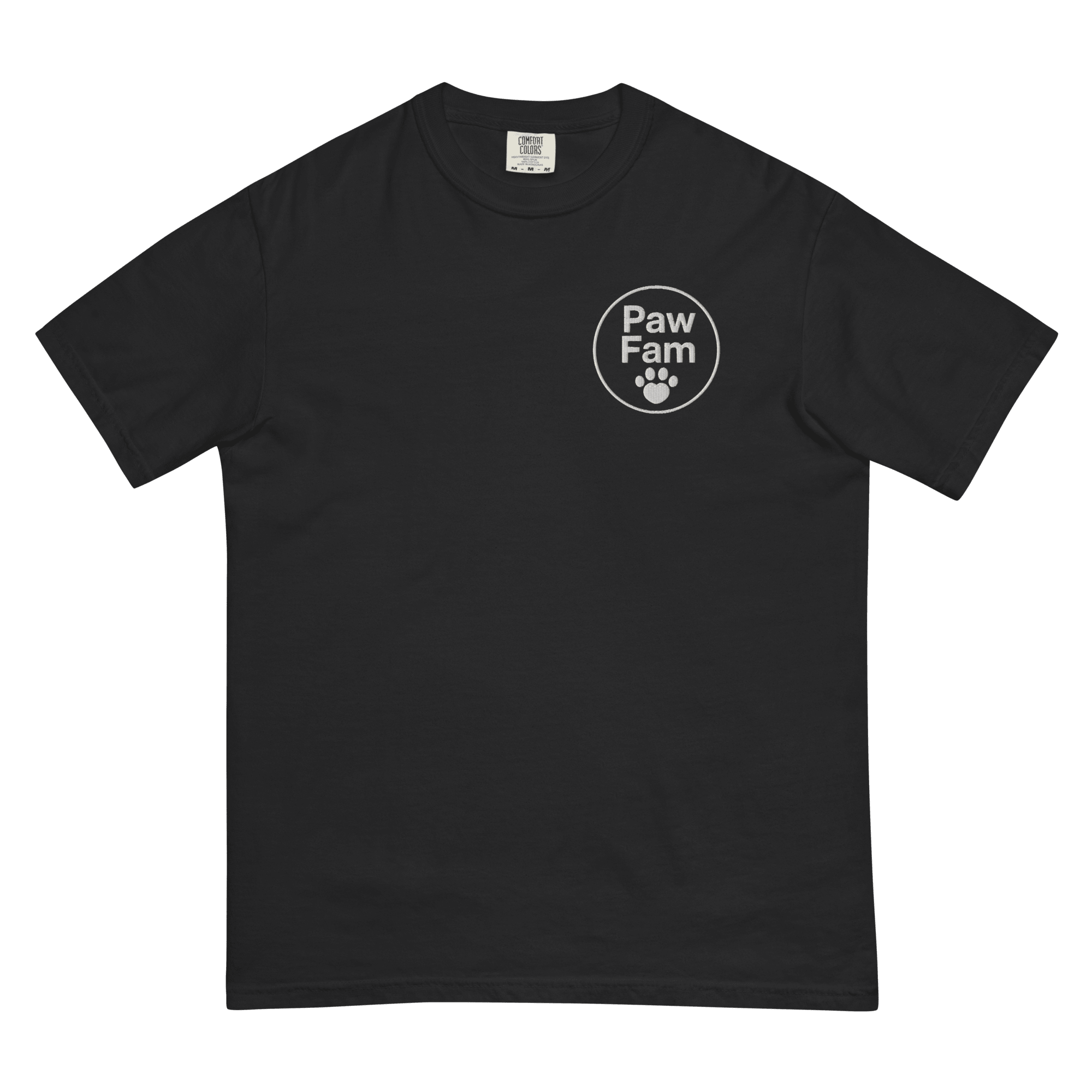 PAW FAM Dog Lover | Premium Heavyweight Embroidered T-Shirt | Brandabubble - Brandabubble