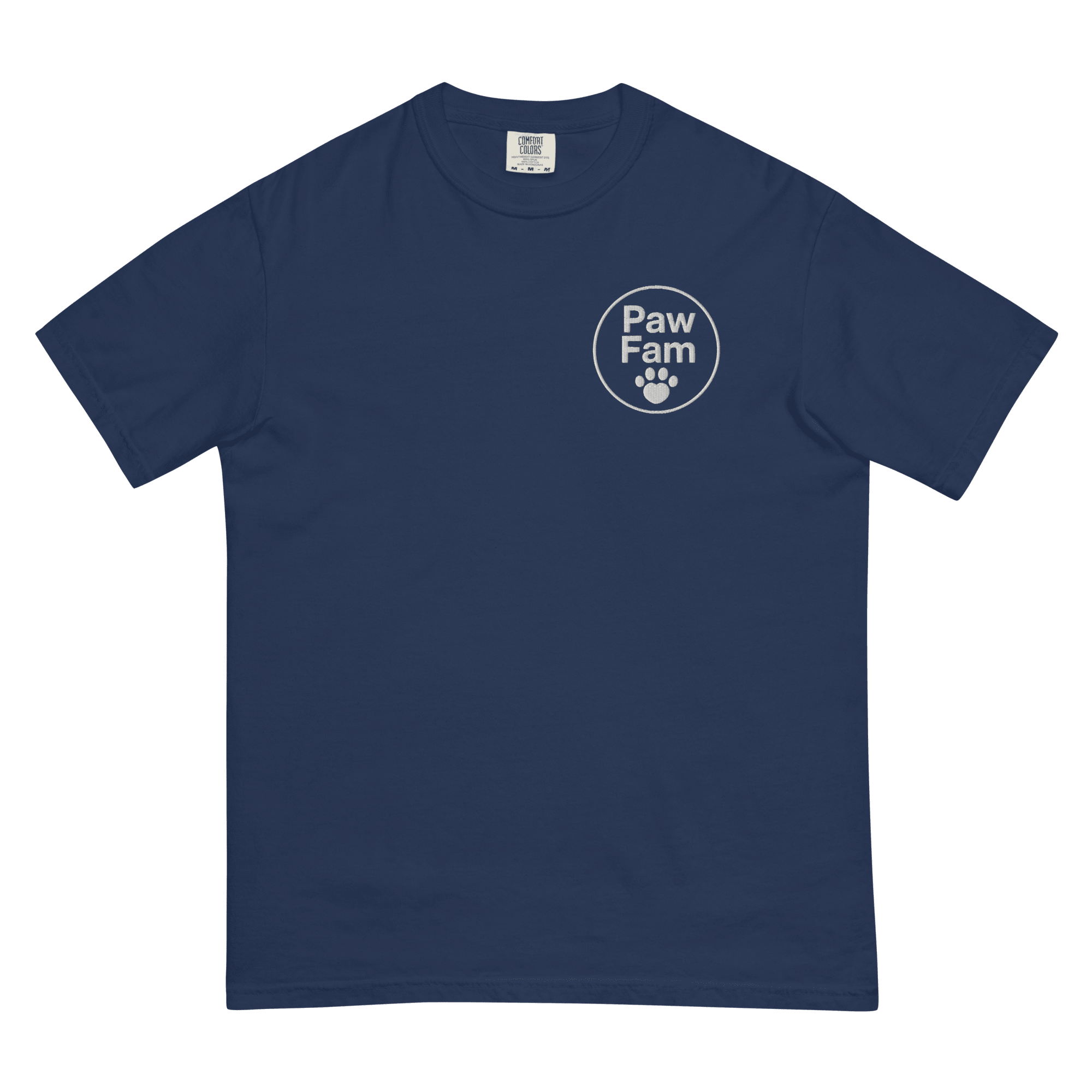 PAW FAM Dog Lover | Premium Heavyweight Embroidered T-Shirt | Brandabubble - Brandabubble