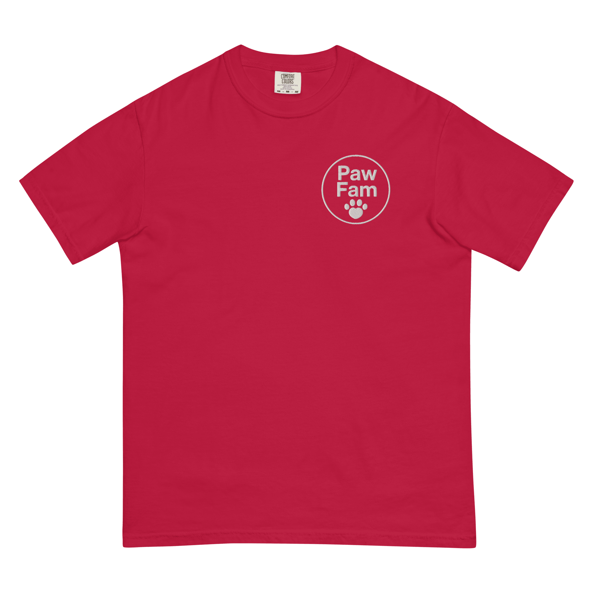 PAW FAM Dog Lover | Premium Heavyweight Embroidered T-Shirt | Brandabubble - Brandabubble