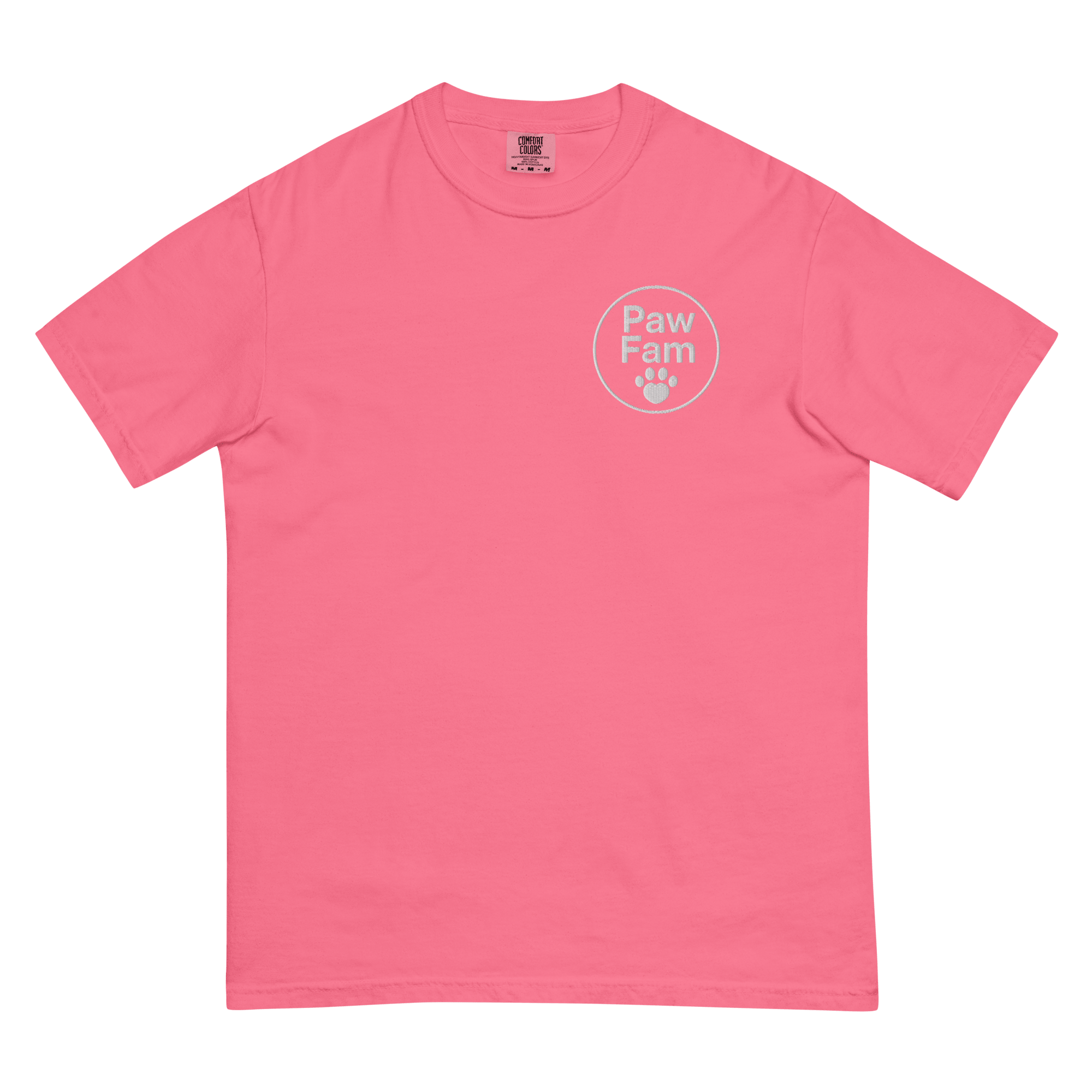 PAW FAM Dog Lover | Premium Heavyweight Embroidered T-Shirt | Brandabubble - Brandabubble