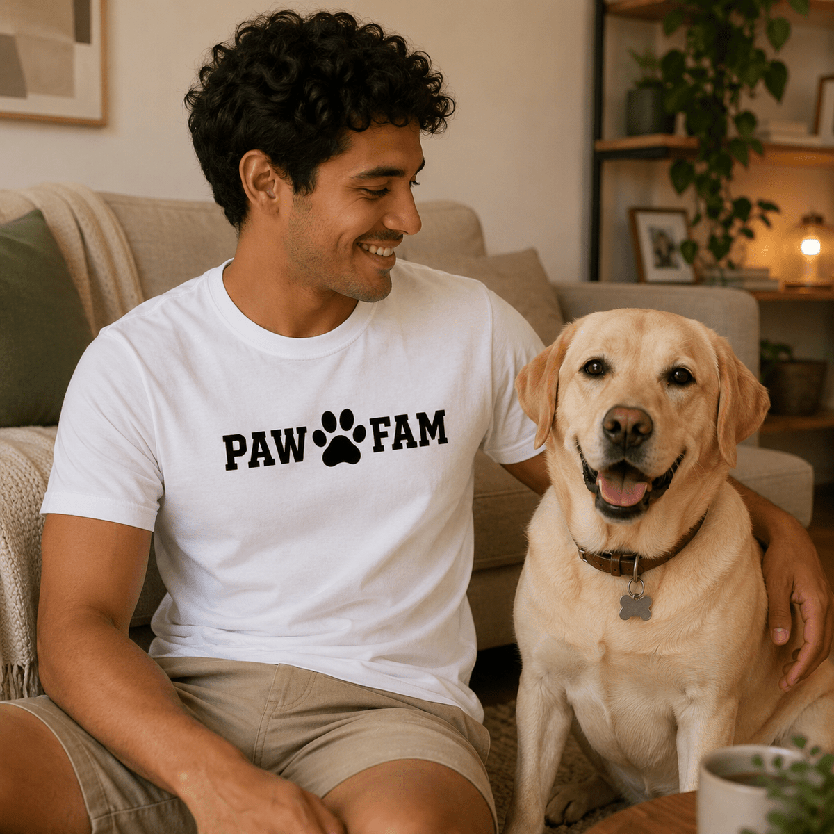 Paw Fam Doodle Premium Heavyweight T-Shirt | Unisex Graphic Tee | Brandabubble - Brandabubble
