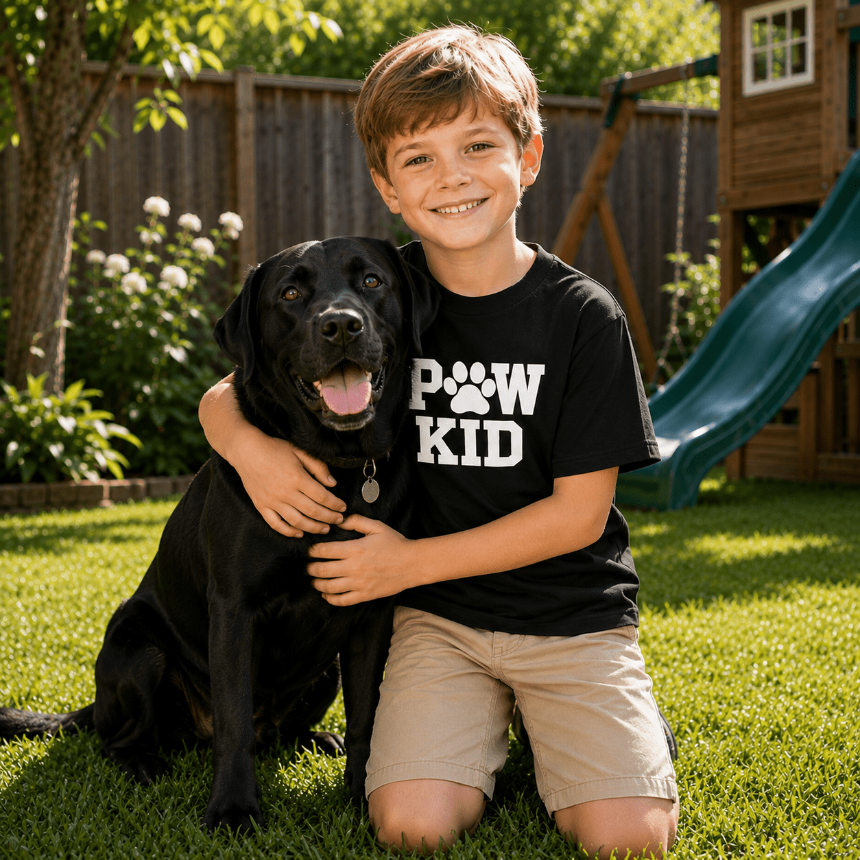 PAW KID Premium Classic Tee | Kids Dog & Pet Lover T-Shirt | Brandabubble - Brandabubble