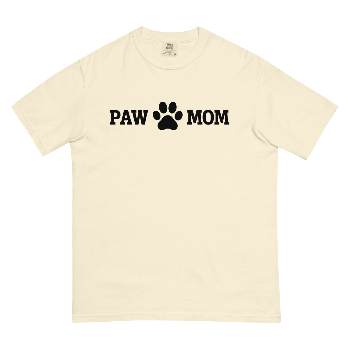 PAW MOM Premium Heavyweight Printed T-Shirt | Unisex Dog & Pet Mum Tee | Brandabubble - Brandabubble