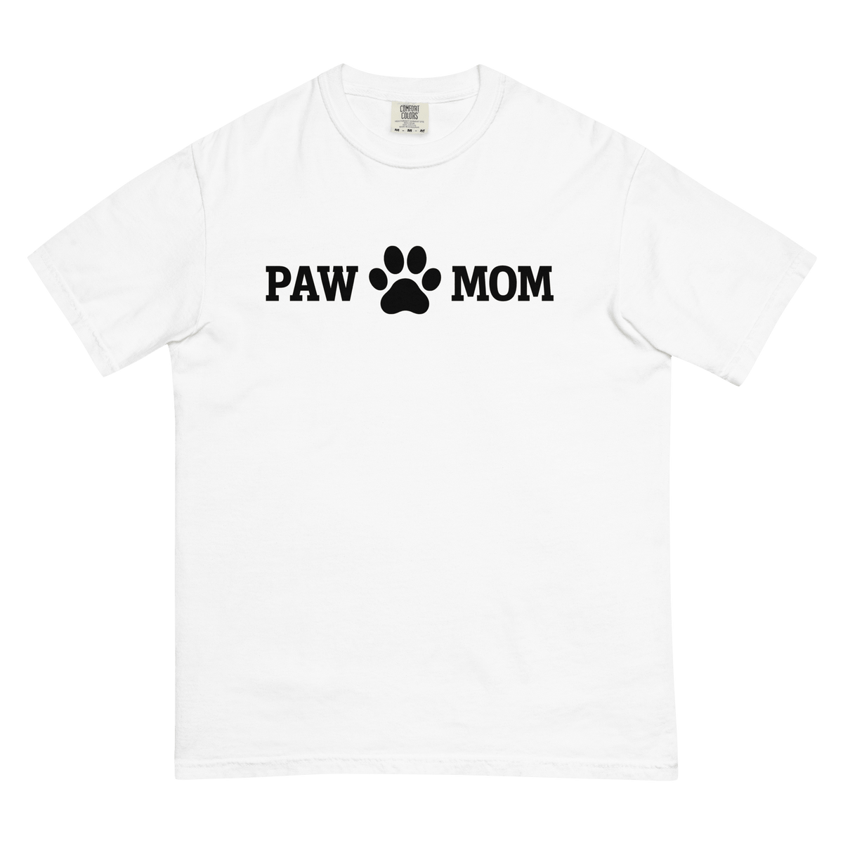 PAW MOM Premium Heavyweight Printed T-Shirt | Unisex Dog & Pet Mum Tee | Brandabubble - Brandabubble