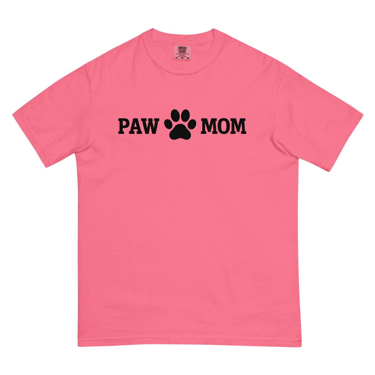 PAW MOM Premium Heavyweight Printed T-Shirt | Unisex Dog & Pet Mum Tee | Brandabubble - Brandabubble