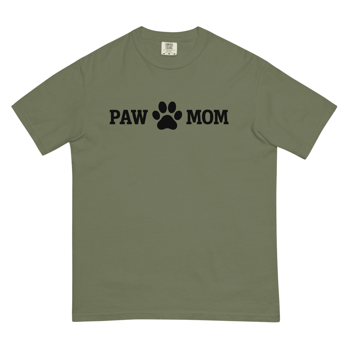 PAW MOM Premium Heavyweight Printed T-Shirt | Unisex Dog & Pet Mum Tee | Brandabubble - Brandabubble