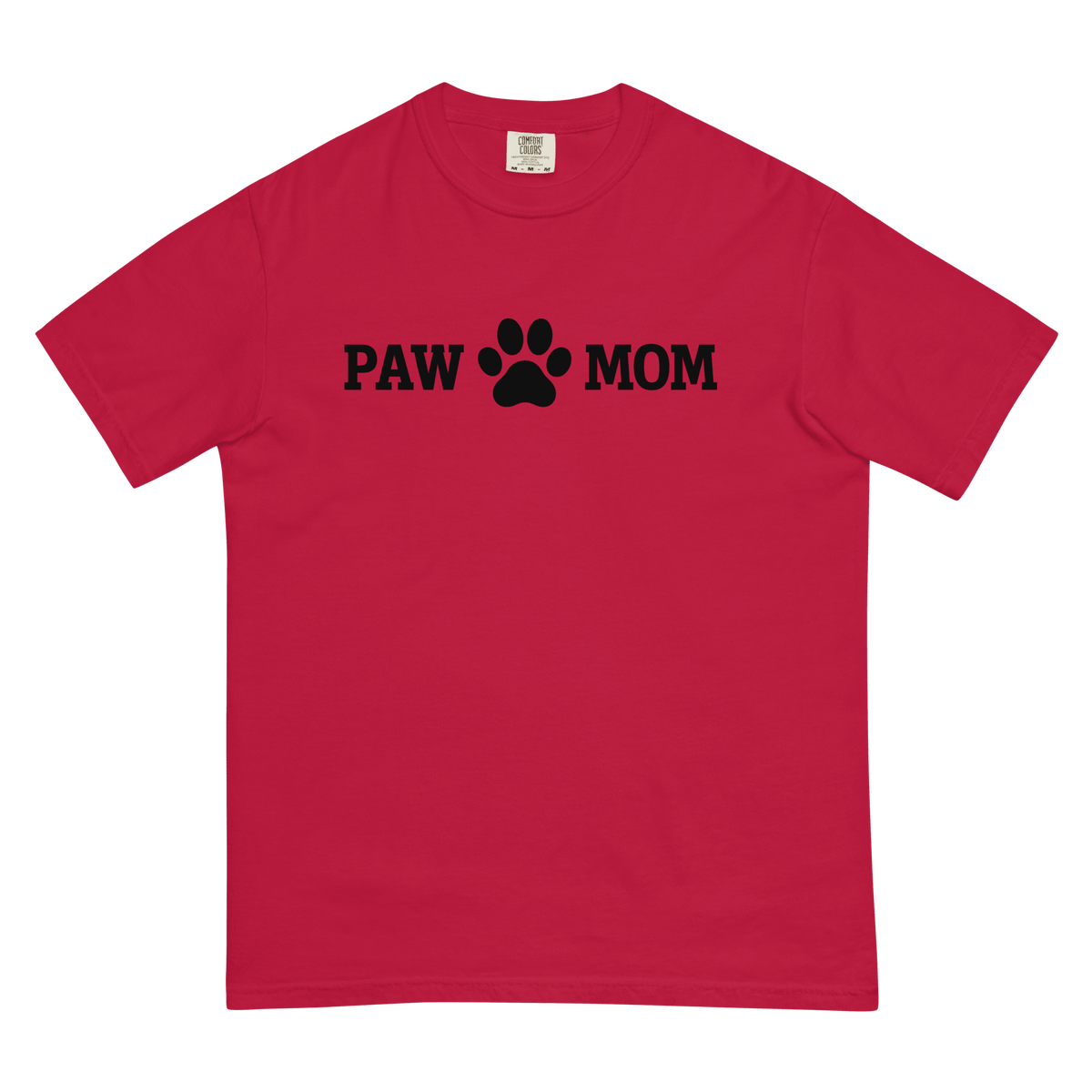 PAW MOM Premium Heavyweight Printed T-Shirt | Unisex Dog & Pet Mum Tee | Brandabubble - Brandabubble