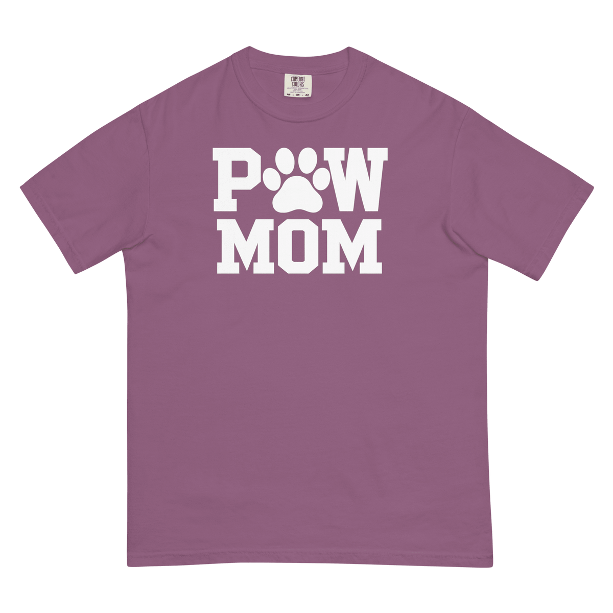PAW MOM Premium Heavyweight T-Shirt | Unisex Dog & Pet Mum Tee | Brandabubble - Brandabubble