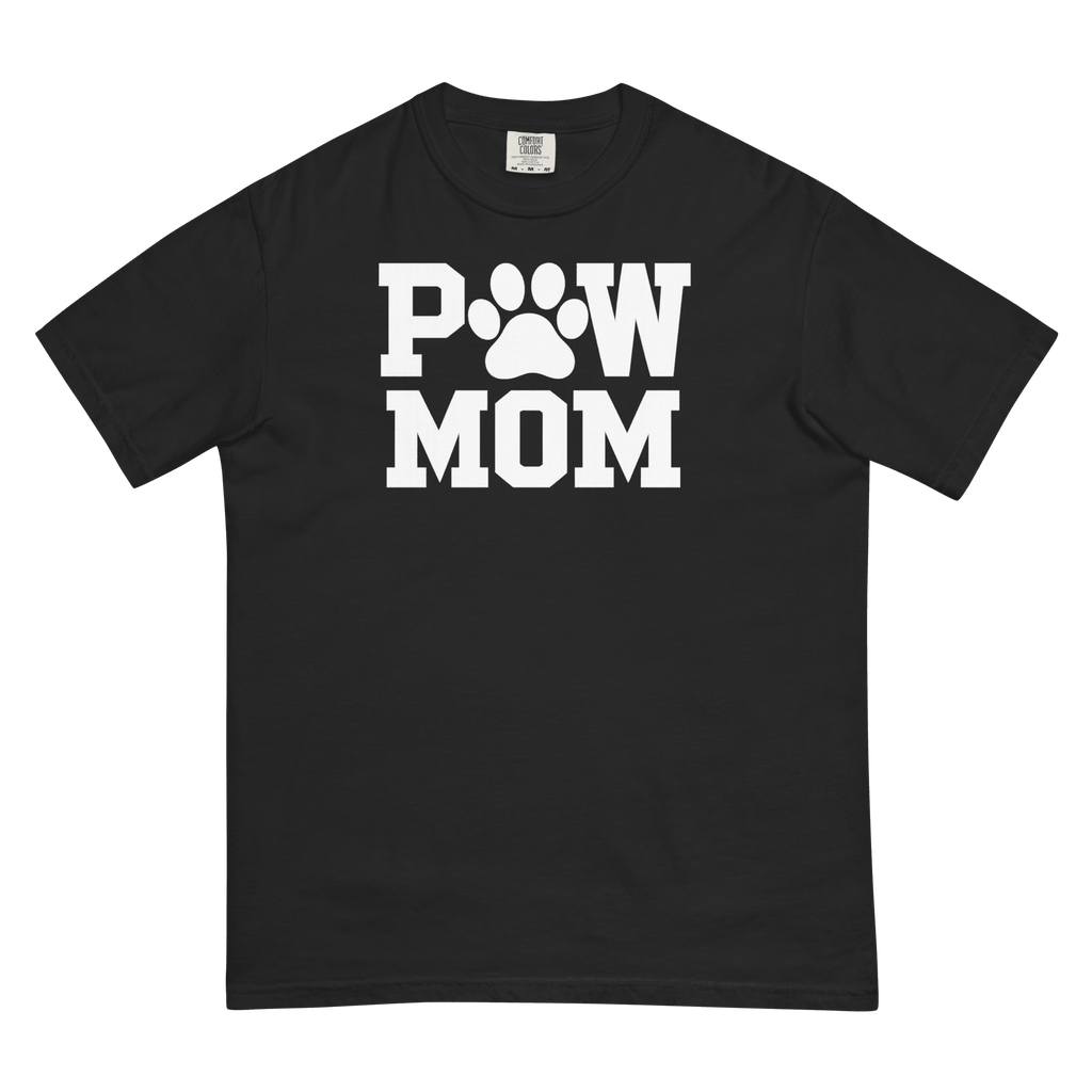 PAW MOM Premium Heavyweight T-Shirt | Unisex Dog & Pet Mum Tee | Brandabubble - Brandabubble
