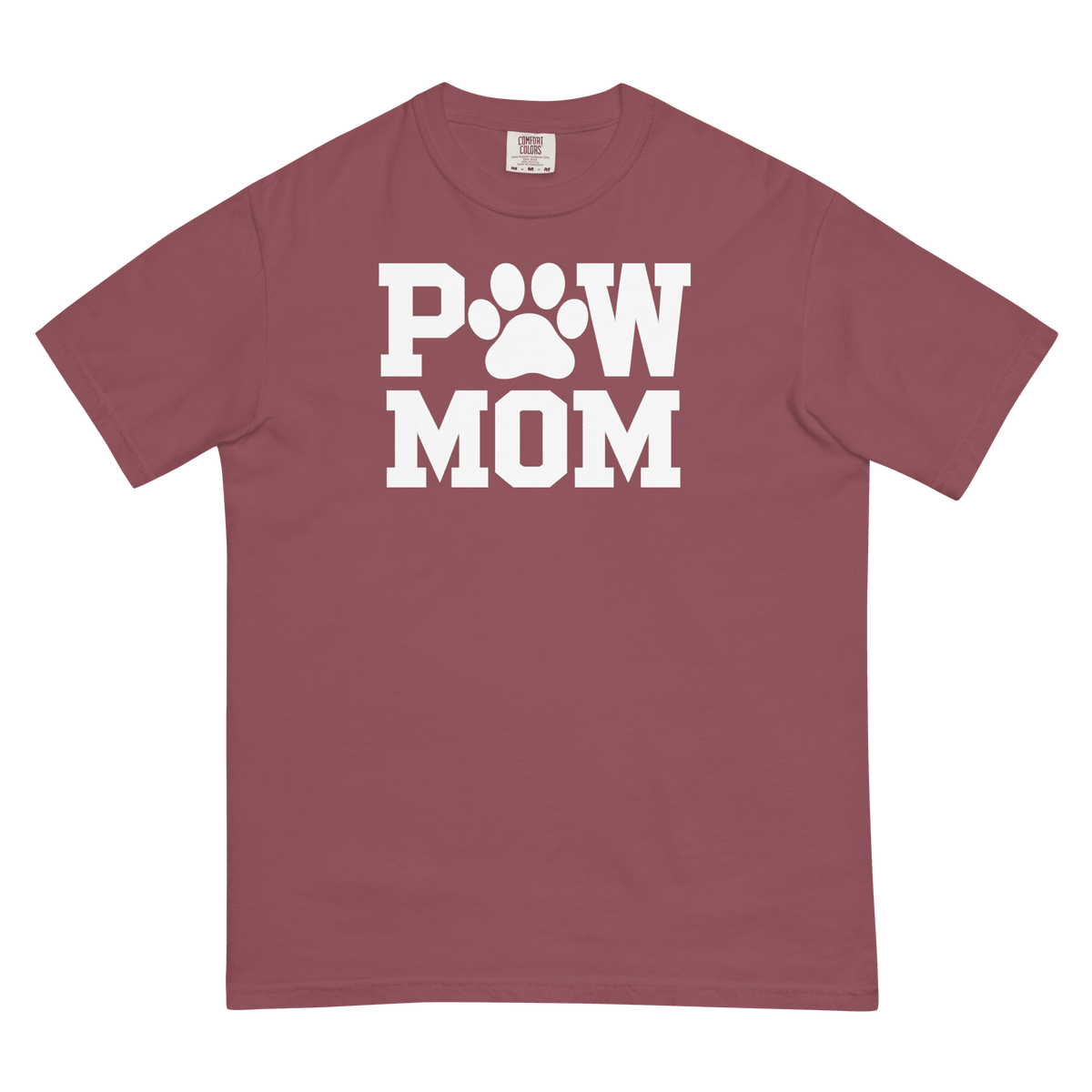 PAW MOM Premium Heavyweight T-Shirt | Unisex Dog & Pet Mum Tee | Brandabubble - Brandabubble