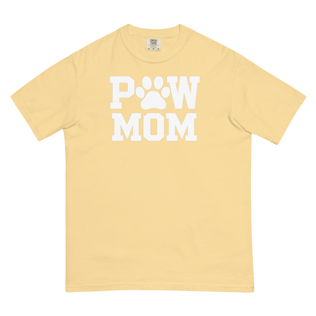 PAW MOM Premium Heavyweight T-Shirt | Unisex Dog & Pet Mum Tee | Brandabubble - Brandabubble