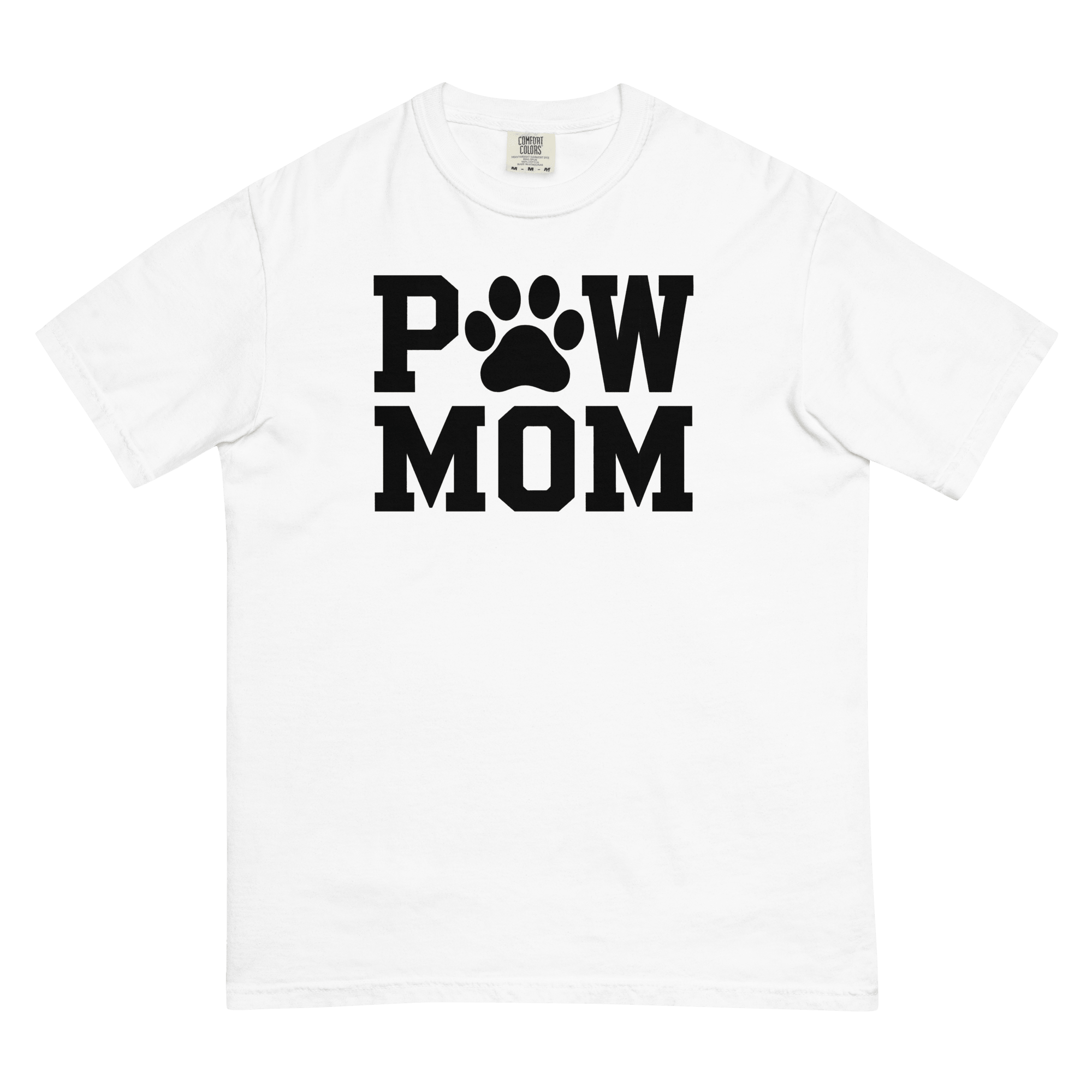 PAW MOM Premium Heavyweight T-Shirt | Unisex Dog & Pet Mum Tee | Brandabubble - Brandabubble
