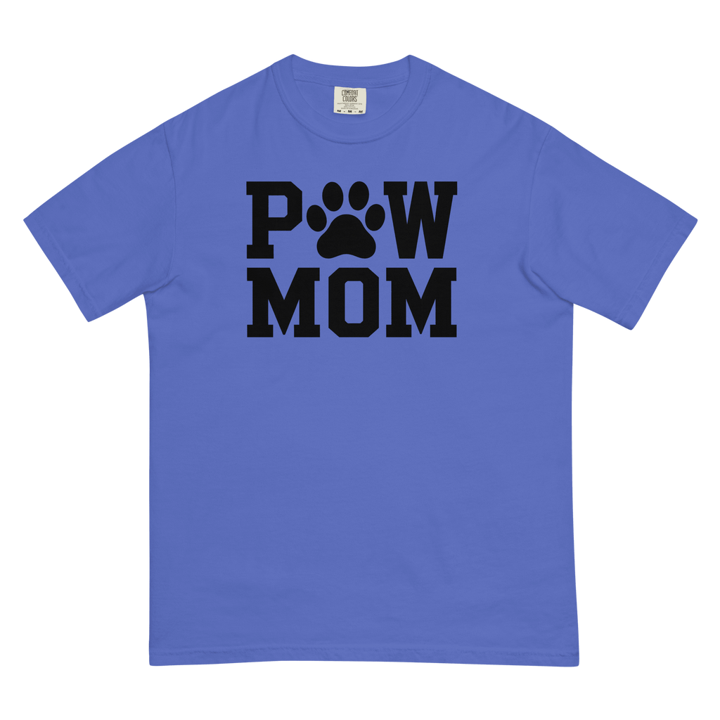 PAW MOM Premium Heavyweight T-Shirt | Unisex Dog & Pet Mum Tee | Brandabubble - Brandabubble