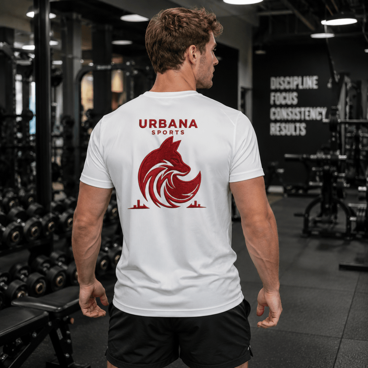 Urbana Sports Red Fox Premium TriDri Performance T-Shirt (Back Print) | Unisex Lightweight Activewear Tee | Brandabubble - Brandabubble