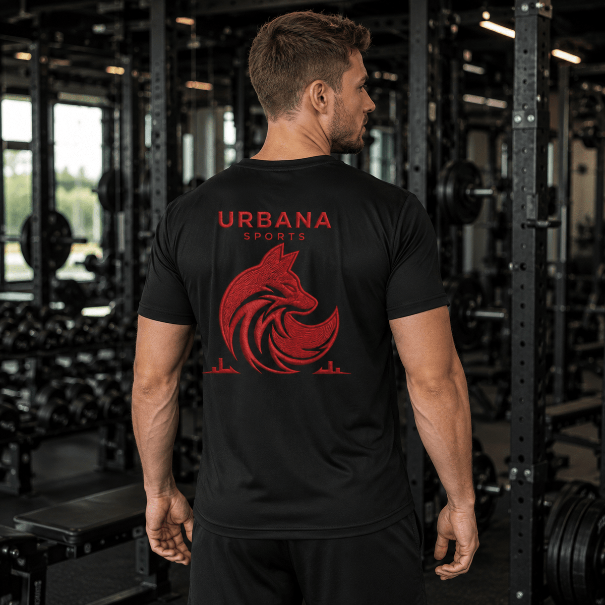 Urbana Sports Red Fox Premium TriDri Performance T-Shirt (Back Print) | Unisex Lightweight Activewear Tee | Brandabubble - Brandabubble